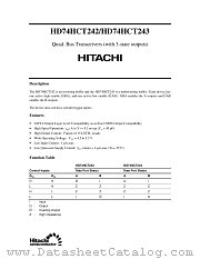 HD74HCT243 datasheet pdf Hitachi Semiconductor