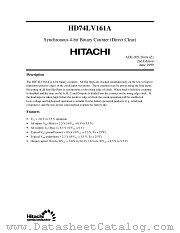 HD74LV161A datasheet pdf Hitachi Semiconductor