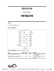 HD74AC04 datasheet pdf Hitachi Semiconductor