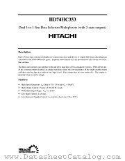 HD74HC353 datasheet pdf Hitachi Semiconductor