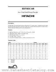 HD74HC148 datasheet pdf Hitachi Semiconductor