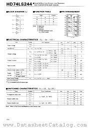HD74LS244 datasheet pdf Hitachi Semiconductor