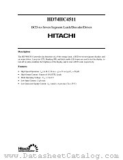 HD74HC4511 datasheet pdf Hitachi Semiconductor