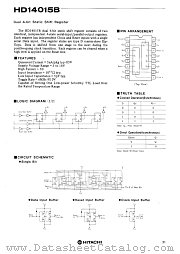 HD14015B datasheet pdf Hitachi Semiconductor