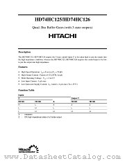 HD74HC125 datasheet pdf Hitachi Semiconductor
