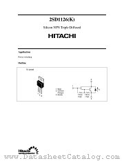2SD1126 datasheet pdf Hitachi Semiconductor