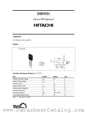 2SD1521 datasheet pdf Hitachi Semiconductor