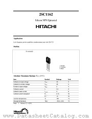 2SC1162 datasheet pdf Hitachi Semiconductor