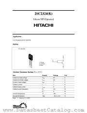 2SC2324 datasheet pdf Hitachi Semiconductor