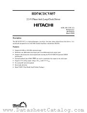 HD74CDCV857 datasheet pdf Hitachi Semiconductor