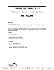 HD74ACT245 datasheet pdf Hitachi Semiconductor