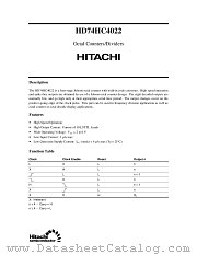 HD74HC4022 datasheet pdf Hitachi Semiconductor