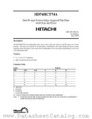 HD74HCT74A datasheet pdf Hitachi Semiconductor