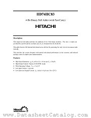 HD74HC83 datasheet pdf Hitachi Semiconductor