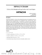 HD74ALVCH16260 datasheet pdf Hitachi Semiconductor