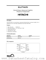 HA17741PS datasheet pdf Hitachi Semiconductor