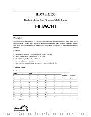 HD74HC153 datasheet pdf Hitachi Semiconductor