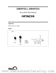 2SB1072S datasheet pdf Hitachi Semiconductor
