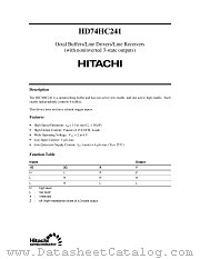 HD74HC241 datasheet pdf Hitachi Semiconductor
