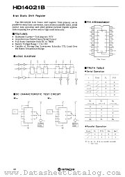 HD14021B datasheet pdf Hitachi Semiconductor