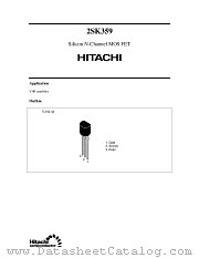 2SK359 datasheet pdf Hitachi Semiconductor