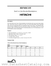 HD74HC155 datasheet pdf Hitachi Semiconductor