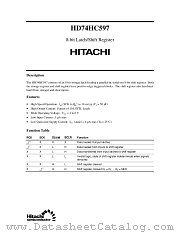 HD74HC597 datasheet pdf Hitachi Semiconductor