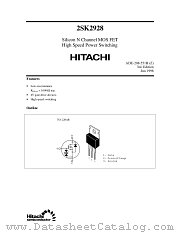 2SK2928 datasheet pdf Hitachi Semiconductor