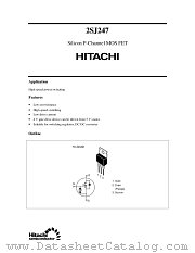 2SJ247 datasheet pdf Hitachi Semiconductor