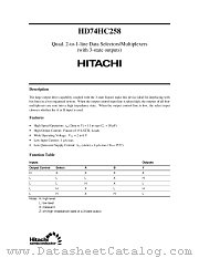 HD74HC258 datasheet pdf Hitachi Semiconductor
