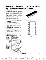 HD6821 HD68A21 HD68B21 datasheet pdf Hitachi Semiconductor