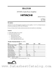 HA13118 datasheet pdf Hitachi Semiconductor
