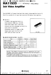 HA11533 datasheet pdf Hitachi Semiconductor