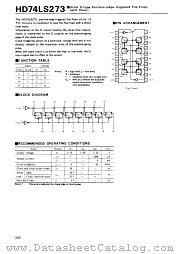 HD74LS273 datasheet pdf Hitachi Semiconductor
