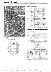 HD74LS161A datasheet pdf Hitachi Semiconductor