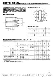 HD74LS158 datasheet pdf Hitachi Semiconductor