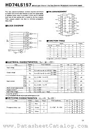 HD74LS157 datasheet pdf Hitachi Semiconductor