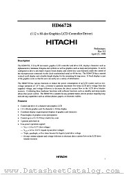 HD66728 datasheet pdf Hitachi Semiconductor