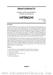 HD66724 datasheet pdf Hitachi Semiconductor
