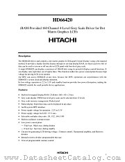 HD66420 datasheet pdf Hitachi Semiconductor