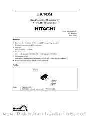 BIC703M datasheet pdf Hitachi Semiconductor