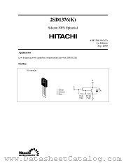 2SD1376(K) datasheet pdf Hitachi Semiconductor