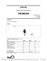 2SB1392 datasheet pdf Hitachi Semiconductor