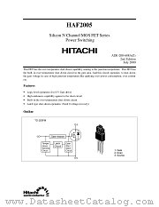 HAF2005 datasheet pdf Hitachi Semiconductor