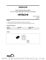 HRB0103B datasheet pdf Hitachi Semiconductor