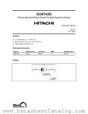 1S2074(H) datasheet pdf Hitachi Semiconductor
