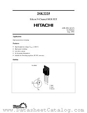 2SK2225 datasheet pdf Hitachi Semiconductor