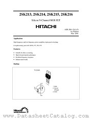 2SK214 datasheet pdf Hitachi Semiconductor