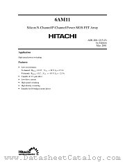 6AM11 (NCH/PCH) datasheet pdf Hitachi Semiconductor