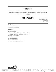 4AM14 (NCH/PCH) datasheet pdf Hitachi Semiconductor